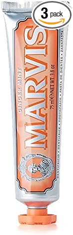 ⭐️Marvis Gengibre hortelã pasta de dentes embalagem tripla (3 x 75 ml)