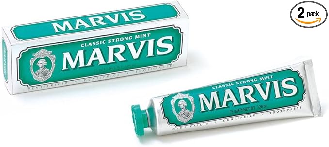 ⭐️Marvis Pasta de dentes clássica Mint Strong, embalagem de 2 x 85 ml