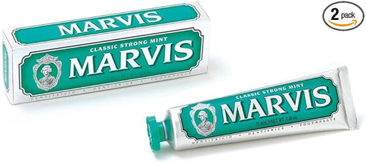 ⭐️Marvis Pasta de dentes clássica Mint Strong, embalagem de 2 x 85 ml