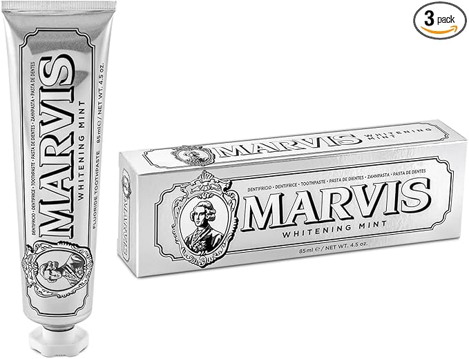 ⭐️Marvis Smokers Whitening Mint Toothpaste 3 x 85 ml Unissexo