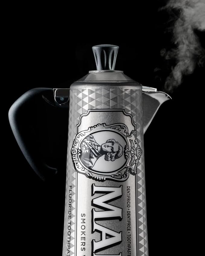 ⭐️Marvis Pasta de dentes branqueadora para fumadores, hortelã, 85 ml, branqueador dental que elimina a placa, para branqueamento dental natural